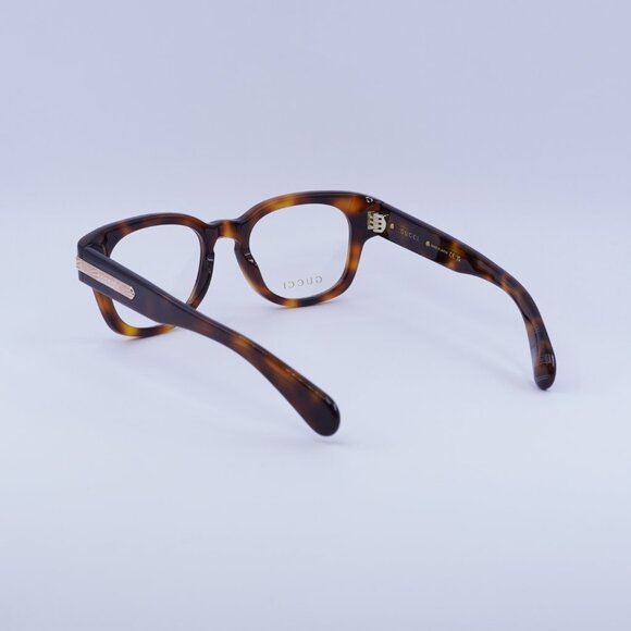 Gucci GG1518O 002 Eyeglasses Havana 51mm Square Frame - Picture 8 of 11